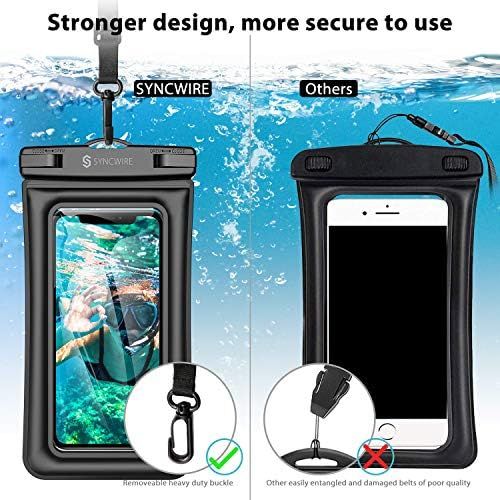  [아마존베스트]Syncwire Waterproof Phone Pouch, 2 Pack IPX8 Universal Waterproof Case Underwater Dry Bag Compatible with iPhone 11 Pro XS Max XR X 8 7 6s Plus SE Galaxy S10 S9 Note 10 Google Pixe