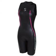 Synergy Triathlon Wetsuit - Womens Endorphin Sleeveless Quick John Smoothskin Neoprene for Open Water Swimming Ironman Approved