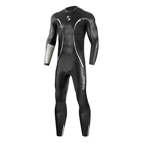  Synergy Triathlon Wetsuit - Mens Hybrid Fullsleeve Smoothskin Neoprene for Open Water Swimming Ironman Approved