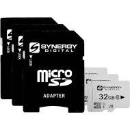 Synergy Digital 32GB Micro SDHC Secure Digital UHS-I Memory Cards, Compatible with SOLOSHOT Optic65 Camcorder - Class 10, U1, 100MB/s, 300 Series - Pack of 3