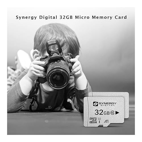  Synergy Digital 32GB Micro SDHC Secure Digital UHS-I Memory Cards, Compatible with SOLOSHOT Optic65 Camcorder - Class 10, U1, 100MB/s, 300 Series - Pack of 5