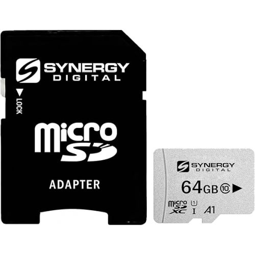  Synergy Digital 64GB Micro SDXC Secure Digital UHS-I Memory Cards, Compatible with SOLOSHOT Optic65 Camcorder - Class 10, U1, 100MB/s, 300 Series - Pack of 10