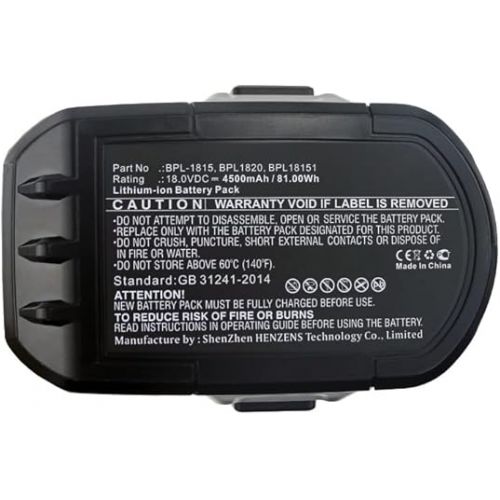  Synergy Digital Power Tool Battery, Compatible with Ryobi BPL-1815 Power Tool Battery (Li-ion, 18V, 4500mAh)