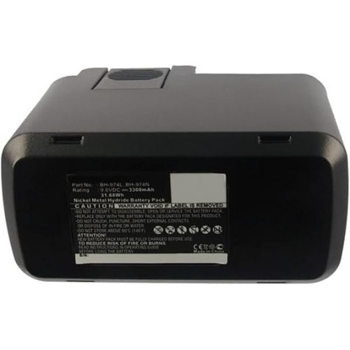  Synergy Digital Power Tool Battery, Compatible with Bosch PSB 9.6VPS-2 Power Tool, (Ni-MH, 9.6V, 3300mAh) Ultra High Capacity, Replacement for Bosch 2 607 335 035, 2 607 335 037, 2 607 335 072 Battery