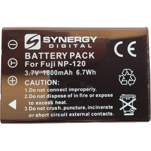  Synergy Digital Camera Battery, Works with Fujifilm FinePix F10 Zoom Digital Camera, (li-ion, 3.7V, 1800 mAh) Ultra Hi-Capacity, Compatible with Fuji NP-120 Battery