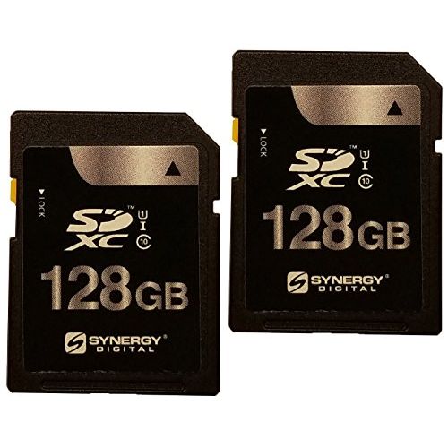  Synergy Digital Camera Memory Cards, Works with Nikon D6 DSLR Digital Camera, 128GB Secure Digital (SDXC) Class 10 Extreme Capacity Memory Cards - 2 Pack