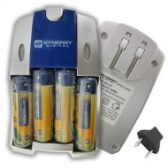 Synergy Digital Quick Battery Charger #SB-257, Nikon Coolpix L810 Digital Camera Battery Charger Replacement of 4 AA and AAA NiMH 2800mAh Rechargeable Batteries, with Charger