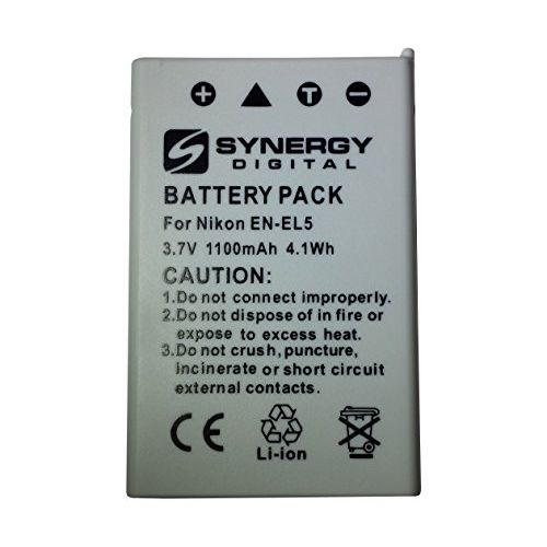  Synergy Digital Camera Battery, Works with Nikon Coolpix P510 Digital Camera, (li-ion, 3.7V, 1100 mAh) Ultra Hi-Capacity, Compatible with Nikon EN-EL5 Battery