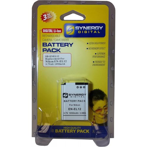  Synergy Digital Camera Battery, Works with Nikon Coolpix S9300 Digital Camera, (Li-Ion, 3.7V, 1050 mAh) Ultra Hi-Capacity, Compatible with Nikon EN-EL12 Battery