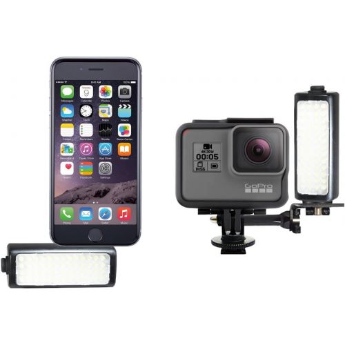  Synergy Digital Lytro Illum Light Field Digital Camera Lighting LED-M52 Mini LED Light for Action Cameras, Camcorders and Phones - Plus a Free Pack of 4 AAA NiMH Rechargable Batteries - 1000mAh