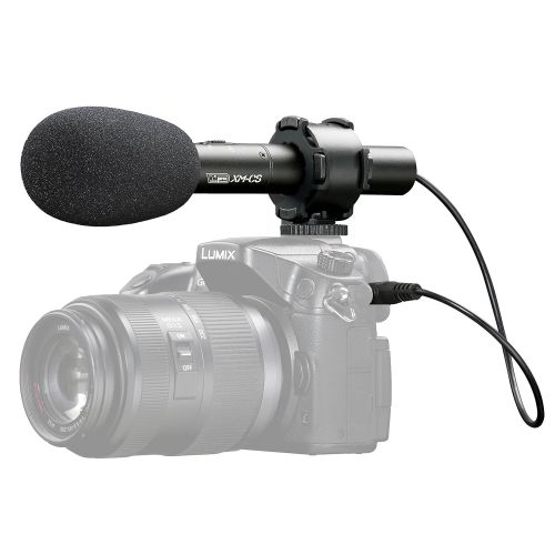  Synergy Digital JVC GZ-MG50 Camcorder External Microphone Vidpro XM-CS Condenser Stereo XY Microphone Kit for DSLR’s, Video camcorders and Audio recorders - with a Pack of 4 AA NiMH Rechargable Ba
