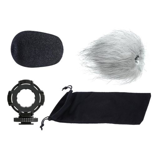  Synergy Digital JVC GZ-HM340 Camcorder External Microphone Vidpro XM-CS Condenser Stereo XY Microphone Kit for DSLR’s, Video camcorders and Audio recorders - with a Pack of 4 AA NiMH Rechargable B