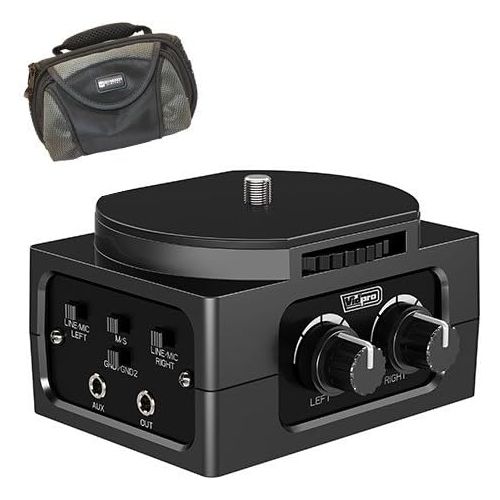 파나소닉 Synergy Digital Panasonic AG-AC8PJ  Camcorder External Microphone XM-AD2 Dual Channel XLR-Mini Audio Adapter for DSLR’s, Camcorders and Pro Video Cameras- with SDC-26 Case