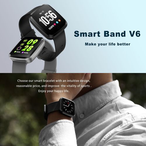  Synmila 1.54 Smartwatch Sport Fitness Tracker for Women Men with Blood Pressure Heart Rate Monitor Kid Health Monitor Activity Tracker Watch Pedometer Calorie BT Call SMS Camera Music Holi