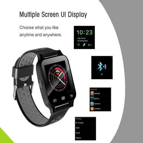  Synmila 1.54 Smartwatch Sport Fitness Tracker for Women Men with Blood Pressure Heart Rate Monitor Kid Health Monitor Activity Tracker Watch Pedometer Calorie BT Call SMS Camera Music Holi