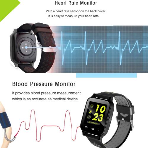  Synmila 1.54 Smartwatch Sport Fitness Tracker for Women Men with Blood Pressure Heart Rate Monitor Kid Health Monitor Activity Tracker Watch Pedometer Calorie BT Call SMS Camera Music Holi
