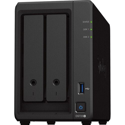  Synology 32TB DiskStation DS723+ 2-Bay NAS Enclosure Kit with Synology Enterprise Drives (2 x 16TB)