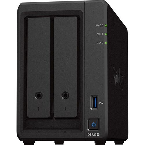  Synology 20TB DiskStation DS723+ 2-Bay NAS Enclosure Kit with Seagate NAS Drives (2 x 10TB)