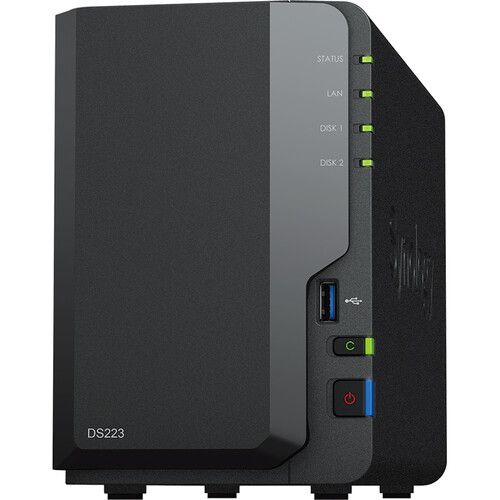  Synology 8TB DiskStation DS223 2-Bay NAS Enclosure Kit with Seagate IronWolf NAS Drives (2 x 4TB)