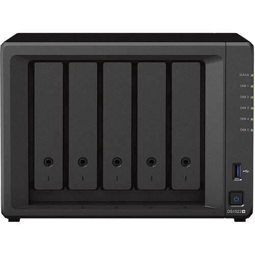  Synology 40TB DiskStation DS1522+ 5-Bay NAS Enclosure Kit with HAT5310 Enterprise Drives (5 x 8TB)