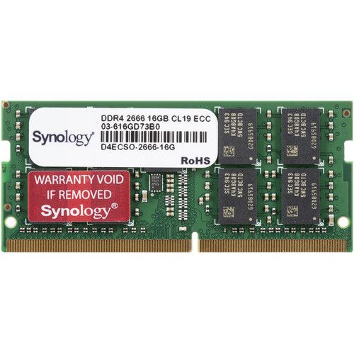  Synology 16GB DDR4 2666 MHz ECC SO-DIMM Memory Module