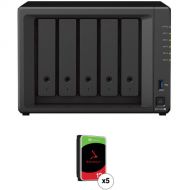 Synology 60TB DiskStation DS1522+ 5-Bay NAS Enclosure Kit with Seagate IronWolf NAS Drives (5 x 12TB)