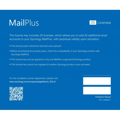  Synology Mail Server (MailPlus 5 Licenses)