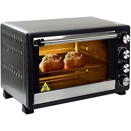  Syntrox Germany 45 Liter Mini Stand Backofen mit Umluft und Drehspiess Miniofen Minibackofen Pizzaofen