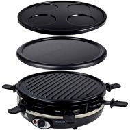 [아마존베스트]Syntrox Basel Raclette Crepe Maker 4-in-1 Grill Pancake Maker for 6 People Non-Stick