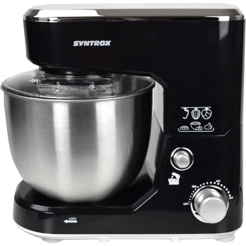  Syntrox Germany KM 1000W Food Processor Kneading Machine Mixer Stainless Steel Storage Canister 5Litres, Black