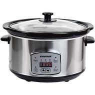 Syntrox Germany SC-350D 3,5 Liter Digitaler Edelstahl Slow Cooker mit Timer und Warmhaltefunktion, stainless_steel