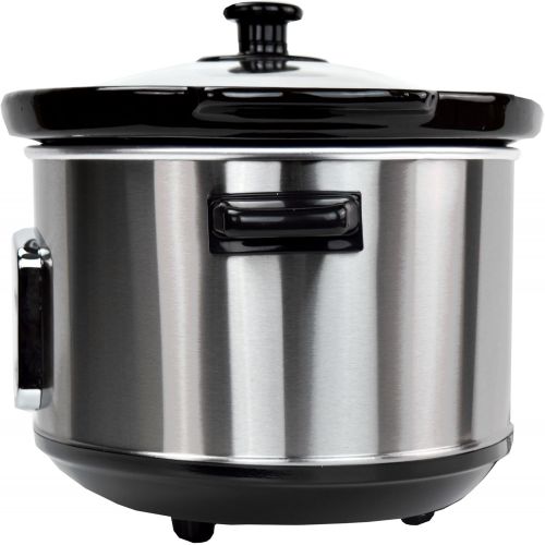  Syntrox Germany SC-350D 3,5 Liter Digitaler Edelstahl Slow Cooker mit Timer und Warmhaltefunktion, stainless_steel