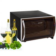 Syntrox Germany 8 Flaschen Digitaler Getrankekuehlschrank WK-25L-8-2 Weinkuehlschrank mit Touch Screen