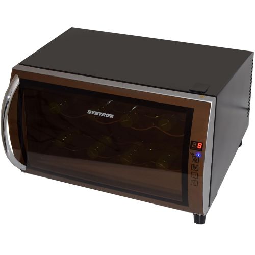  Syntrox Germany 8 Flaschen Digitaler Getrankekuehlschrank WK-25L-8-2 Weinkuehlschrank mit Touch Screen