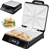 Syntrox Germany XXL Sandwichmaker mit Keramikbeschichtung zur Herstellung von 4 Sandwiches gleichzeitig