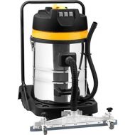 Syntrox Germany 3900 Watt 80 Liter Absaugmobil Staubsauger Edelstahl Industriesauger Nass und Trockensauger