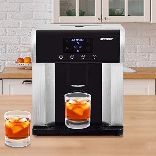  Syntrox Germany Digitaler Eiswuerfelbereiter mit Eiswasserfunktion Eiswuerfelmaschine IC-150W LCD Turku