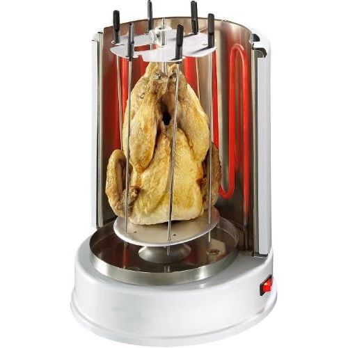  Syntrox Germany Doenergrill Rotisserie Gyrosgrill Hahnchengrill Tischgrill Weiss RO-1400W-W