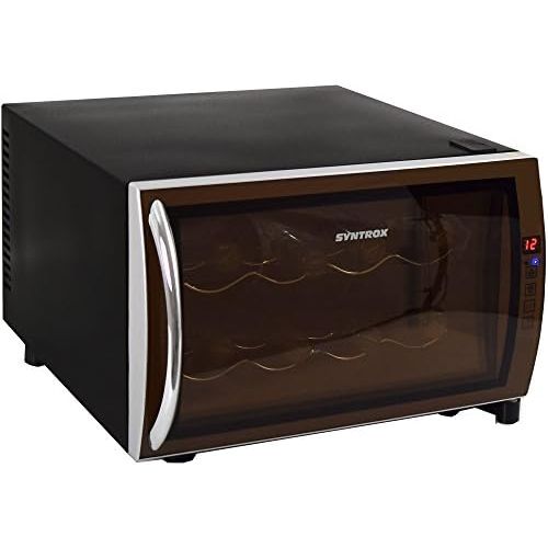  Syntrox Germany 8 Flaschen Digitaler Getrankekuehlschrank WK-25L-8-2 Weinkuehlschrank mit Touch Screen