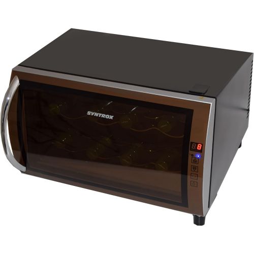  Syntrox Germany 8 Flaschen Digitaler Getrankekuehlschrank WK-25L-8-2 Weinkuehlschrank mit Touch Screen