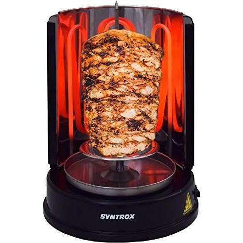  [아마존베스트]Syntrox Germany Doner Grill Rotisserie Chicken Gyros Grill Barbecue Table Grill black