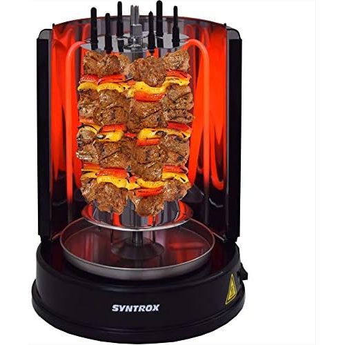  [아마존베스트]Syntrox Germany Doner Grill Rotisserie Chicken Gyros Grill Barbecue Table Grill black