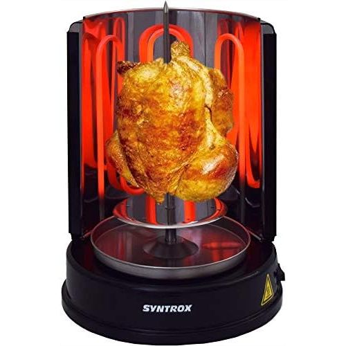  [아마존베스트]Syntrox Germany Doner Grill Rotisserie Chicken Gyros Grill Barbecue Table Grill black