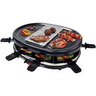 [아마존베스트]Syntrox Germany Raclette Jura with Grill and Hot Stone for 8 People