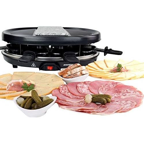  [아마존베스트]Syntrox Germany Raclette Jura with Grill and Hot Stone for 8 People