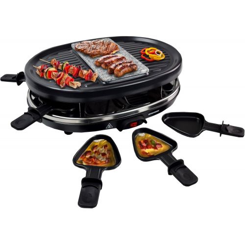  [아마존베스트]Syntrox Germany Raclette Jura with Grill and Hot Stone for 8 People