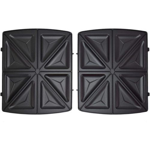  [아마존베스트]Syntrox Germany 1 set of sandwich plates suitable for Syntrox Chef Maker ZN-2000W and Efbe Schott Zaubernuss ZN 800 XXL