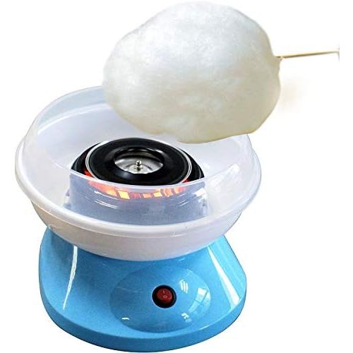  [아마존베스트]Syntrox Germany Electric Candy Maker Blue Cotton Candy Maker with Measuring Spoon and 10 Wooden Sticks