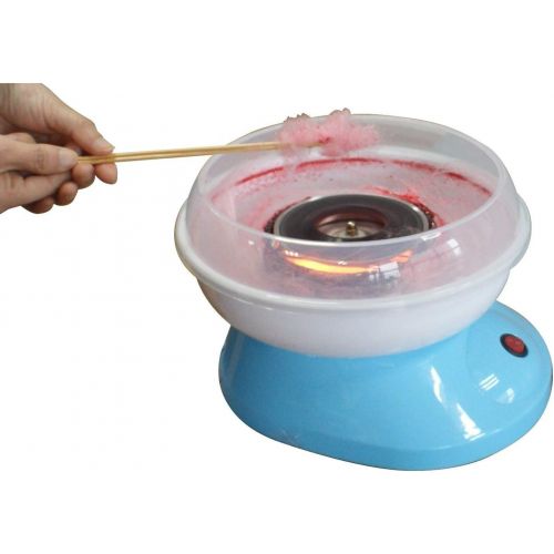  [아마존베스트]Syntrox Germany Electric Candy Maker Blue Cotton Candy Maker with Measuring Spoon and 10 Wooden Sticks