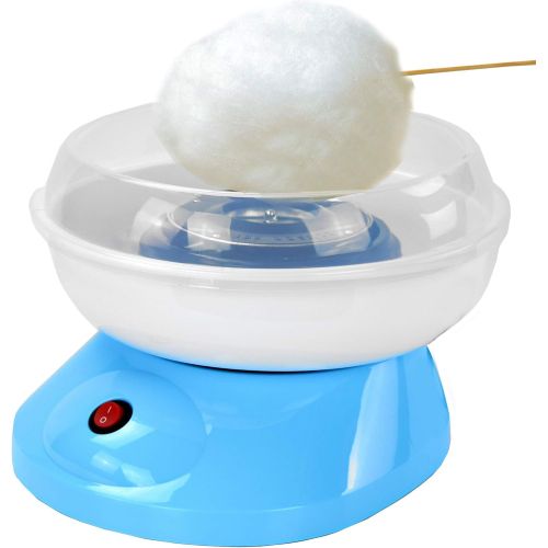  [아마존베스트]Syntrox Germany Electric Candy Maker Blue Cotton Candy Maker with Measuring Spoon and 10 Wooden Sticks